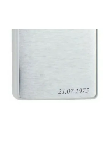 Zippo-Feuerzeug Chrome Brush Leaf - mit gratis Gravur