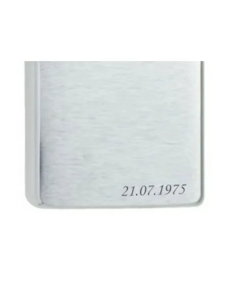 Zippo-Feuerzeug Chrome Brush Leaf - mit gratis Gravur